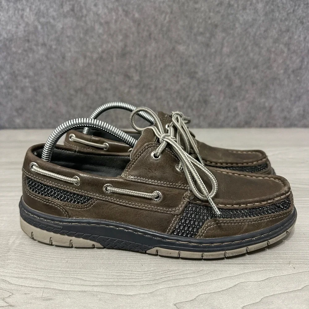 Sperry Tarpon Ultralite Boat Shoes Mens 8.5 Brown Leather Mesh STS15062 Casual